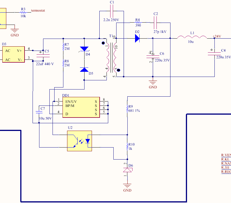 Tny277pn схема блока питания Auto-restart TNY 288 and TNY290PG Power Integrations - LED Drivers