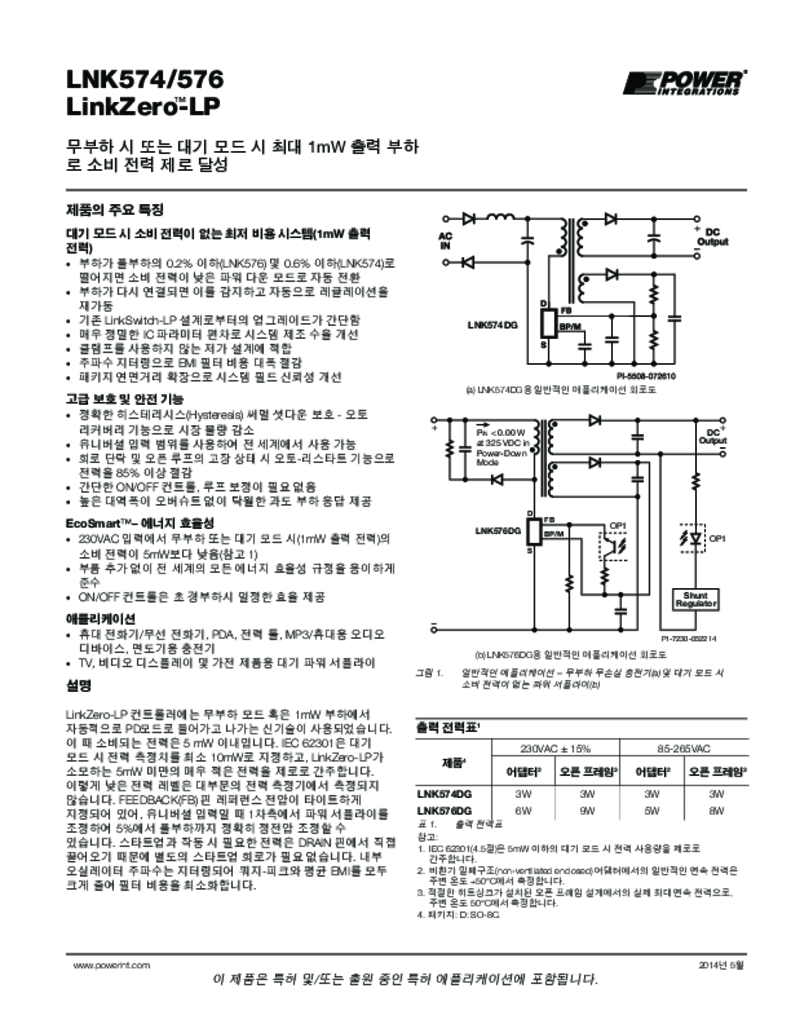 LinkZero-LP 데이터 시트