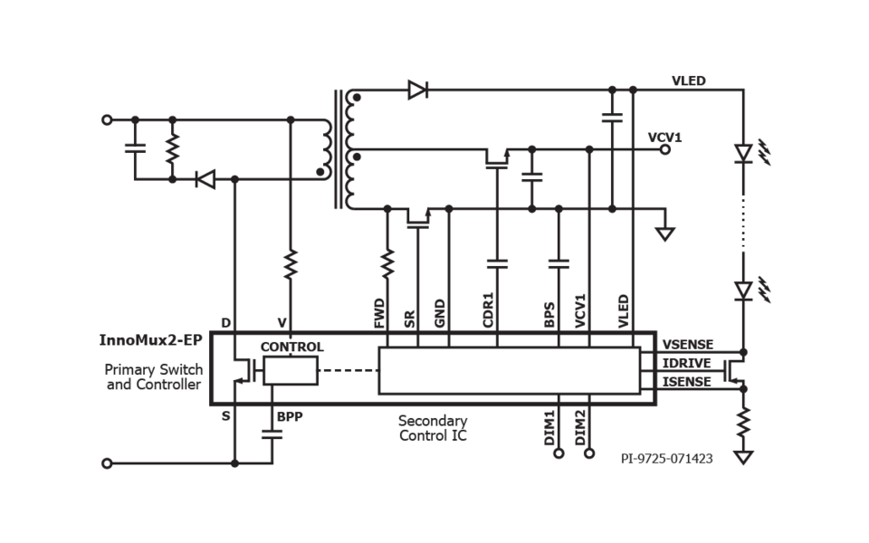 Typical Application with One CV Output and One LED String