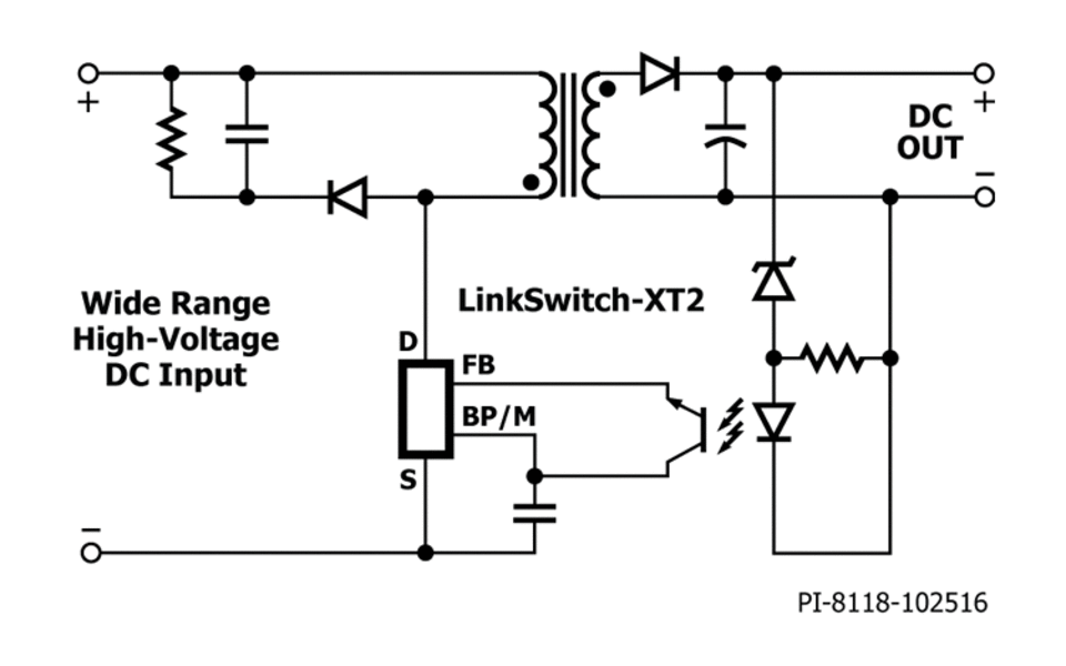 LinkSwitch-XT2를 사용하는 일반적인 애플리케이션