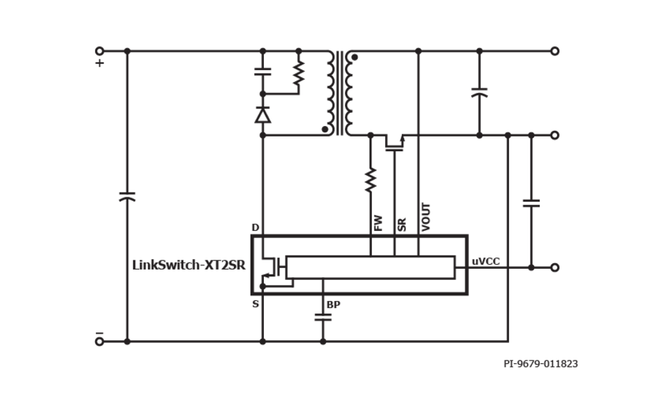 Typical Application Schematic with LinkSwitch-XT2SR IC