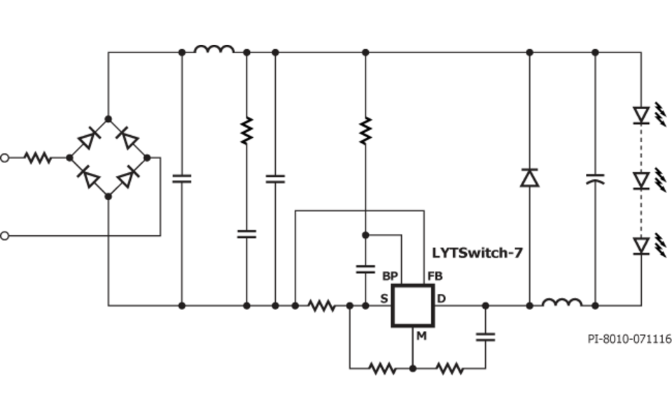 Figure 1. Buck − Typical Application Schematic.