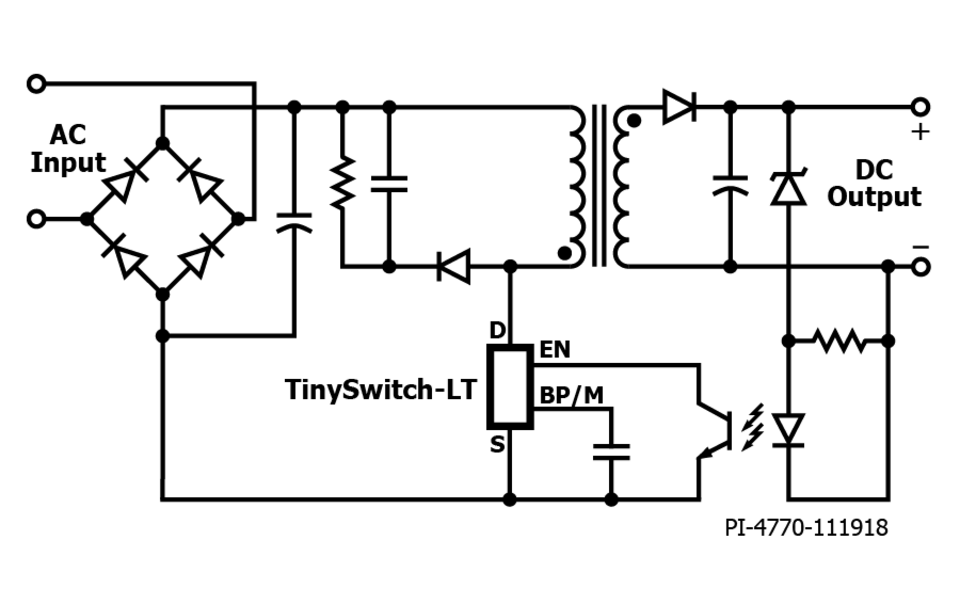TinySwitch-LT Schematic Typical Standby Application