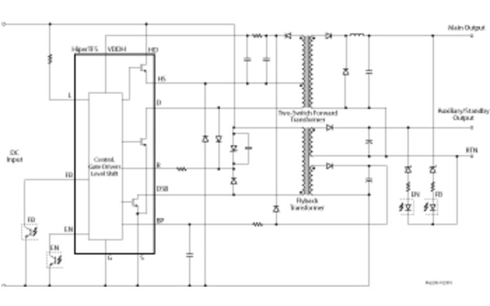  Figure 1. Simplified Schematic of Two-Switch Forward and Flyback Converters