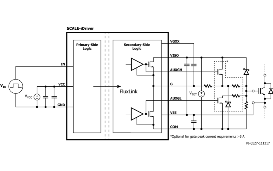 Typical Application Schematic with External n-MOSFET Booster Stage 