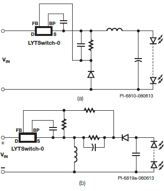 Typical Application Schematic (a) Buck, (b) Buck-Boost.