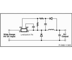 LinkSwitch-TN 標準的な降圧型コンバータ アプリケーション